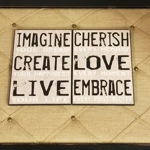 2/$25 Inspirational Word Art Signs.
